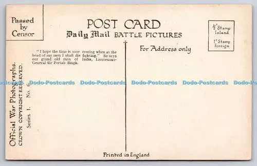 R772842 Sir O Haig stellt Sir Pertab Singh der Generation Joffre Daily Mail Battle vor