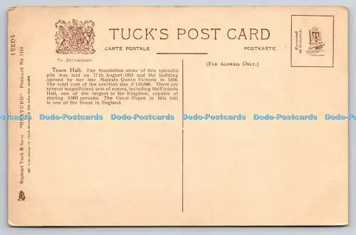 R772860 Leeds Town hall Tuck Gravuro No 1410