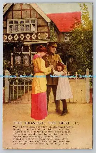 R771639 The Bravest The Best Bamforth Holmfirth England New York Serie Nr 4789