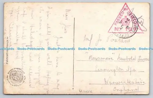 R771652 Pour la Patrie Girl DIX De la Carte Postale PM Field Post Office