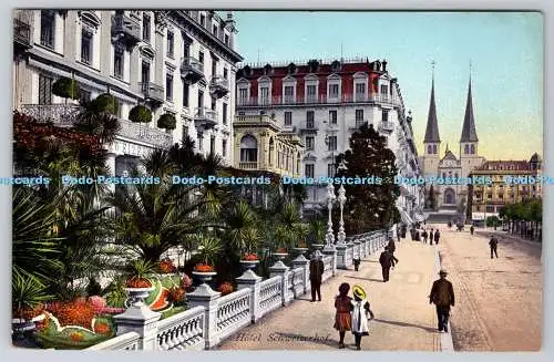 R772903 Luzern Promenade Vor Dem Hotel Schweizerhof E Goetz