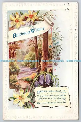 R771699 Birthday Wishes Flowers Forest Entire British Production London H B Seri