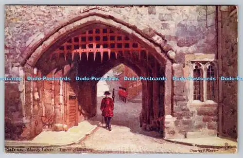 R772940 Tower of London Gateway Bloody Tower Tuck Oilette Charles E Flower