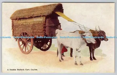 R772985 Ceylon A Double Bullock Cart Plate No 54