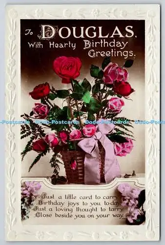 R771765 To Douglas With Hearty Birthday Greetings Flowers The Regent London RP