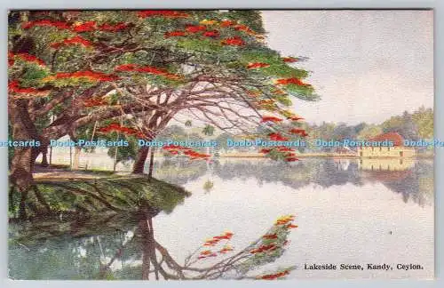 R772986 Ceylon Kandy Lakeside Scene Plate No 33