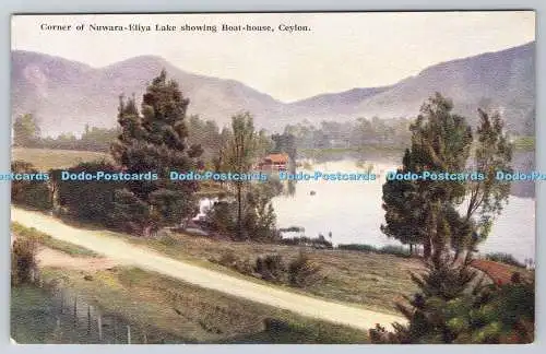 R772987 Ceylon Corner of Nuwara Eliya Lake Showing Boat House Plate No 61