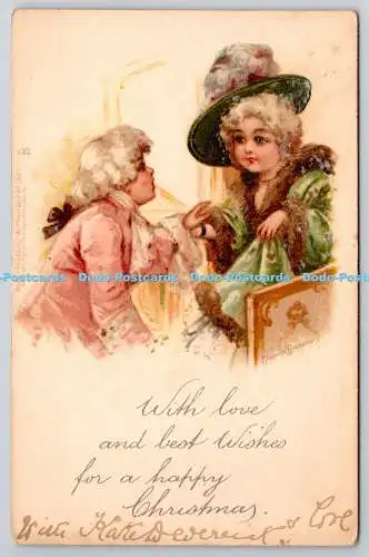 R771793 With Love and Best Wishes For a Happy Christmas Tuck Art No 1561 1902