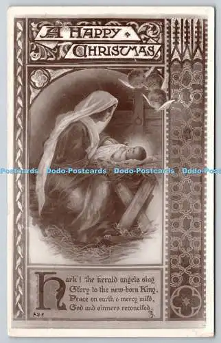 R771802 Happy Christmas Woman and Child Tuck Illustrated Hymns RP