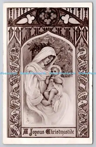 R771806 A Joyous Christmas Woman and Child Tuck PM Ashbourne RP