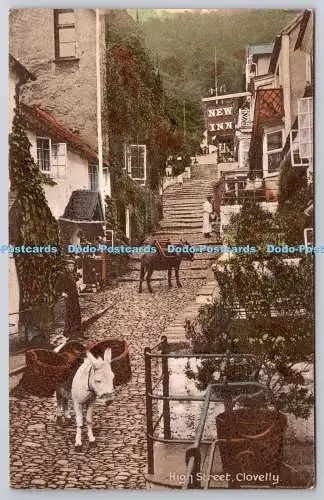 R773066 Clovelly High Street Photochrom The Majestic Series 1909