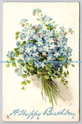 R773070 A Happy Birthday Flowers Tuck Art Series 6766 PM Watford 1906