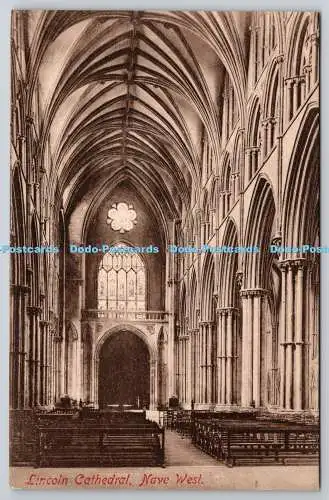 R771855 Lincoln Cathedral Nave West F Frith Reigate No 12452