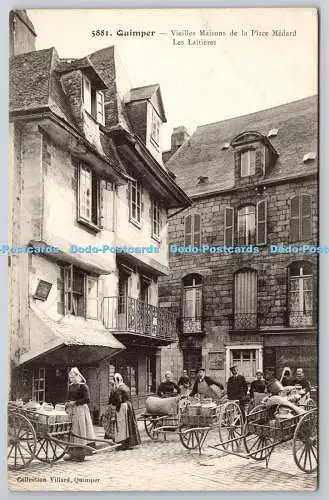 R773089 Quimper Vieilles Maisons de la Place Medard Les Laitieres Villard