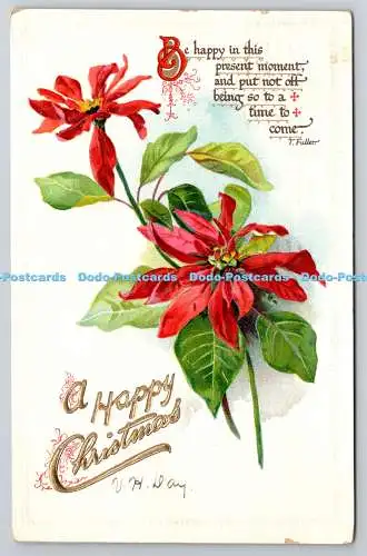 R771871 A Happy Christmas Flower Tuck The Poinsettia No 506 PM Elizabeth 1910