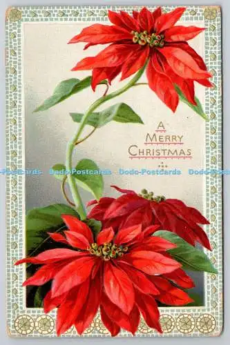 R771872 A Merry Christmas Red Flower Tuck The Poinsettia No 518 1912