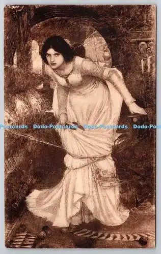 R771887 Leeds Gallery Die Dame von Shalott J W Waterhouse Eyre und Spottiswoode W