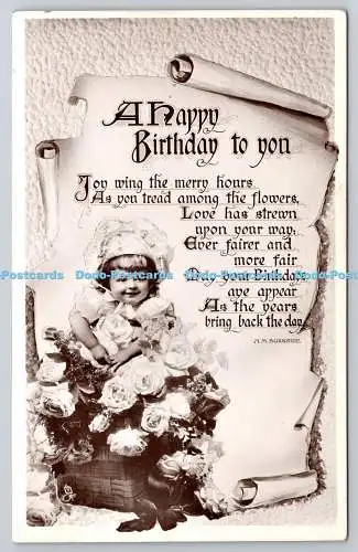 R773126 A Happy Birthday Kinder mit Blumen Tuck 2102 RP