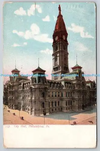 R771908 Philadelphia Pa City Hall American Pearl Mfg 1907