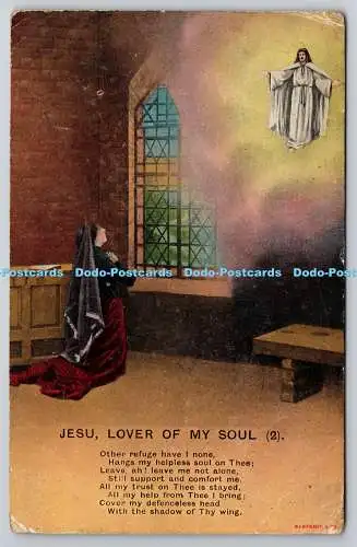 R771911 Jesu Lover Of My Soul Bamforth Holmfirth England Serie No 4506 14 PM Bedf