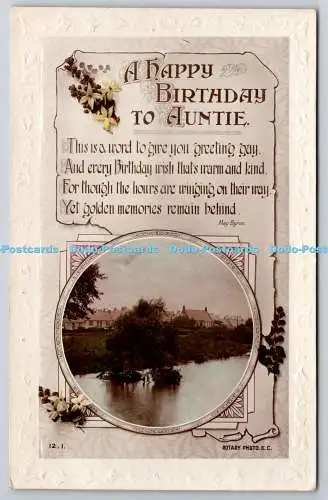 R773141 A Happy Birthday To Auntie River Trees Rotary Photographic Series RP PM