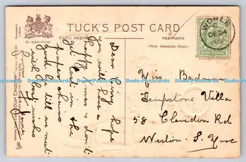 R773151 A Happy Christmas Tuck Old Englyshe Series No G 1786 PM Worle 1909