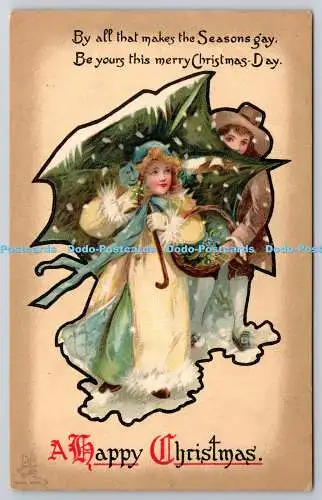 R773154 A Happy Christmas Two Children Tuck Christmas Serie Nr 1818