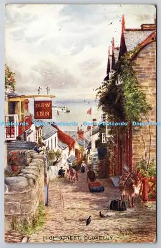 R771940 Clovelly High Street Dainty Serie A J Coucher PM Warwick 1906