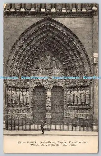 R771964 Paris Notre Dame Fassade Portrait Central Portail du Jugement ND Phot