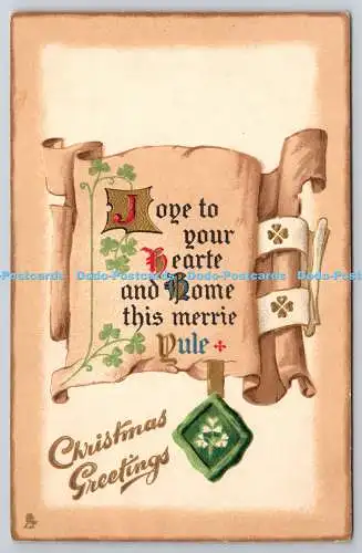 R773204 Christmas Greetings Tuck Old Englyshe Series No C 1786