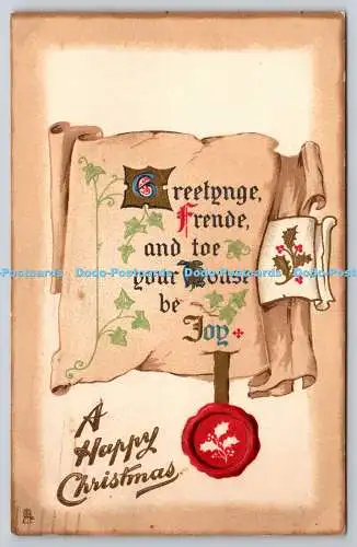 R773205 A Happy Christmas Tuck Old Englyshe Series No C 1786 1910