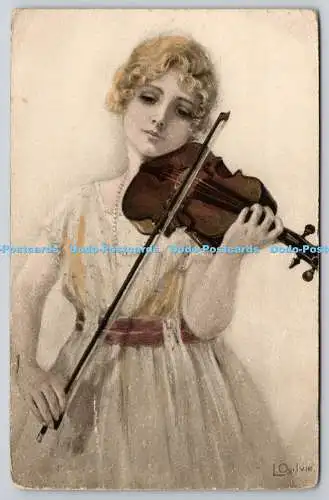 R772004 Woman Play Violin The Alphalsa 4 Scrutton St London Series No 1058 L Ogi