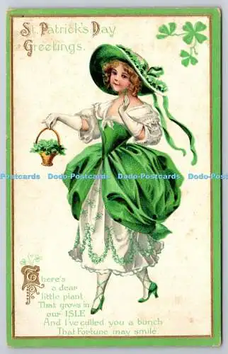 R772016 St Patrick Day Grüße Mädchen mit grüner Kleidung Philco St Patrick Days