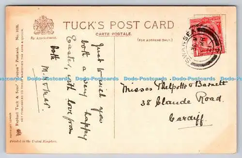 R773246 A Joyful Easter Flowers Tuck Crayon No 1038 PM Swansea 1921