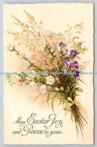 R773248 May Easter Joy and Peace Be Yours Flowers Tuck Art Series No 215