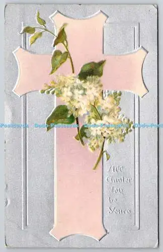 R772032 All Easter Day Be Yours Cross Flowers Tuck Easter Series No E 210