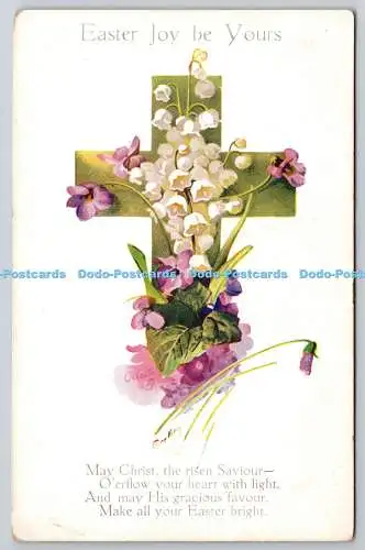 R772035 Mai Christus der Auferstandene Heiland Blumen Blumenkreuze Stecken Oilette Nr 918