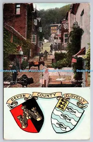 R773364 Clovelly The High Street Twiss Bros County Arms Serie