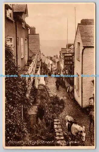 R773367 Clovelly High Street Looking Down F Frith Reigate No 75163