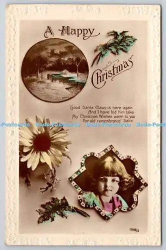 R773376 A Happy Christmas Boy Flowers RP