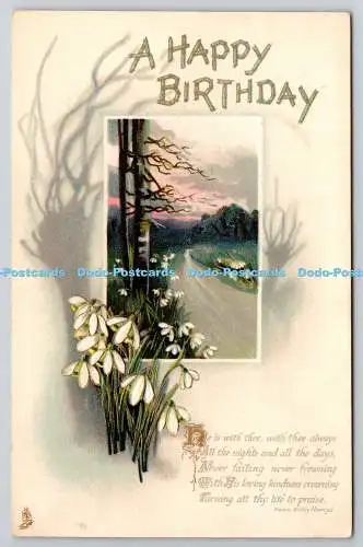 R772189 A Happy Birthday Flowers Tuck Geburtstag Serie Nr R 6001