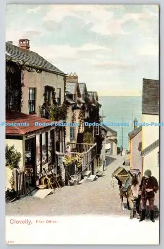 R773427 Clovelly Post Office Bild Briefpapier London Peacock Autochrom