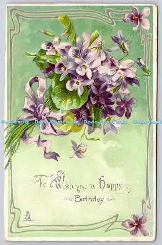 R772238 To Wish You a Happy Birthday Blumen Tuck Geburtstag Serie Nr 4505