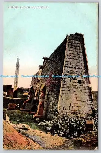 R772249 Luxor Phylon and Obelisk The Cairo Postcard Trust Cairo No 78