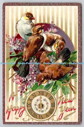 R772275 A Happy New Year Birds Tuck Happy Hours Serie des neuen Jahres Nr. 602