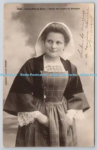 R772347 Jeune Fille de Baud Etude des Coiffes de Bretagne Villard