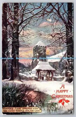 R772382 A Happy Christmas Church Winter Time Tuck Oilette C 164