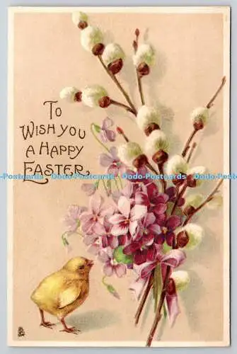 R773774 To Wish You a Frohe Ostern Huhn und Blumen Tuck Ostern Serie Nr 365