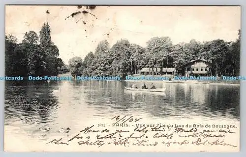 R774940 Paris Vue sur l Ile du Lac du Bois de Boulogne 1904