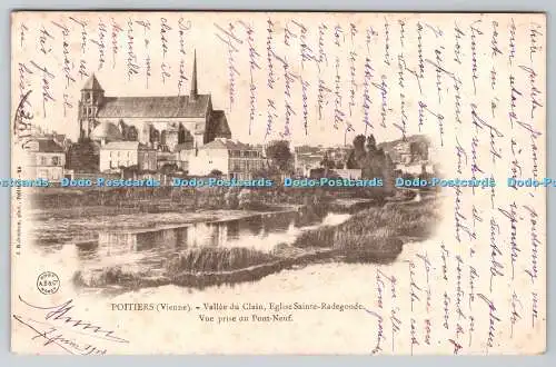 R774944 Poitiers Vallee du Clain Eglise Sainte Radegonde Vue Prise du Pint Neuf